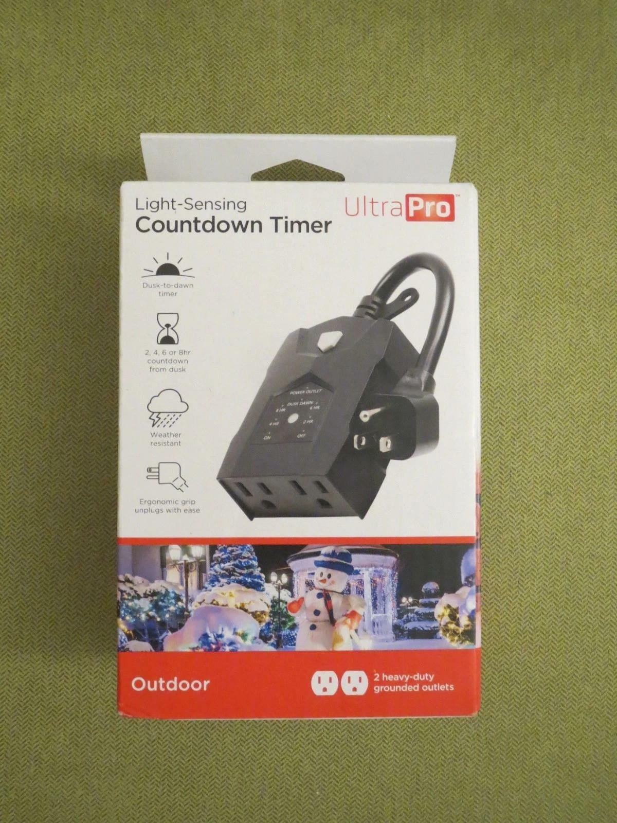 Ultra Pro Light-Sensing 2/4/6/8 Hours Countdown Timer by Jasco gallery