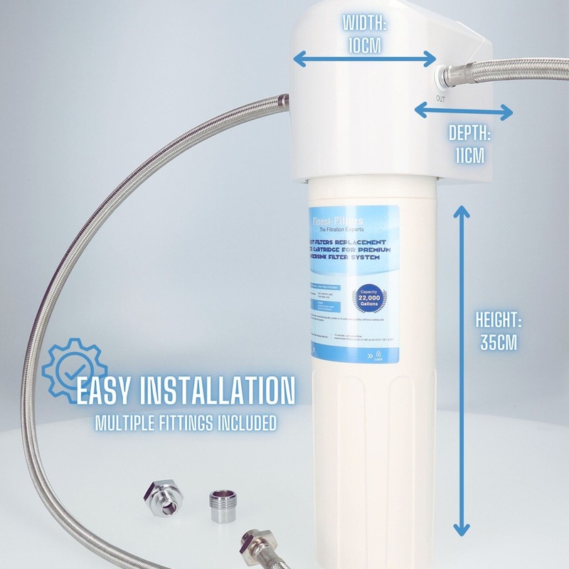 Undersink Water Filter System High Capacity 80K Litres Drinking Water Filtration gallery