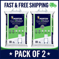 Morton Clean Protect Plus Rust Defense Water Softener Salt Pellets, 40 LB,2 PACK