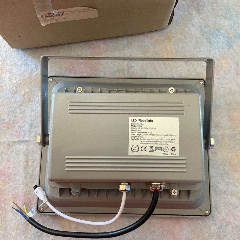 Tech box LED Floodlight Model T30W Ac 85-265V- 50-60HZ RGB gallery