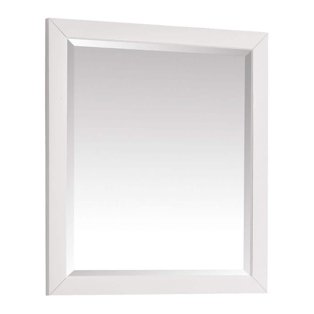Home Decorators Windlowe 28 in. x 32 in. Rectangular Wood Framed Mirror w/ White gallery