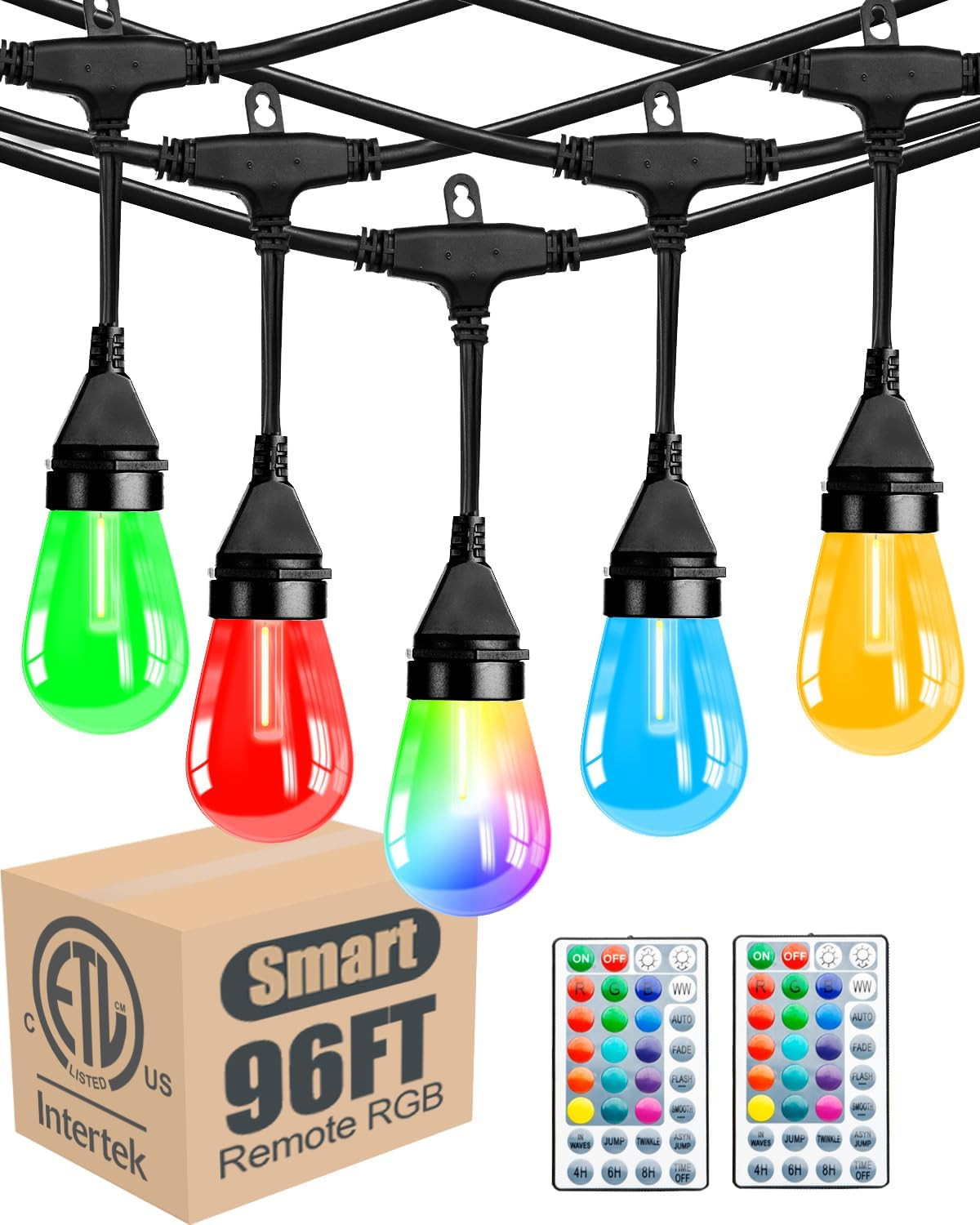 Lightdot 96FT Outdoor Led Patio Lights, Led String Lights with Shatterproof Edis gallery