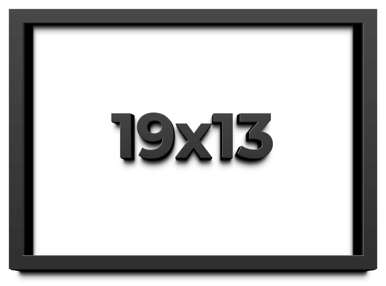 19x13 Shadow Box Frame Black | 1 inches Deep Real Wood Contemporary Shadowbox Di gallery
