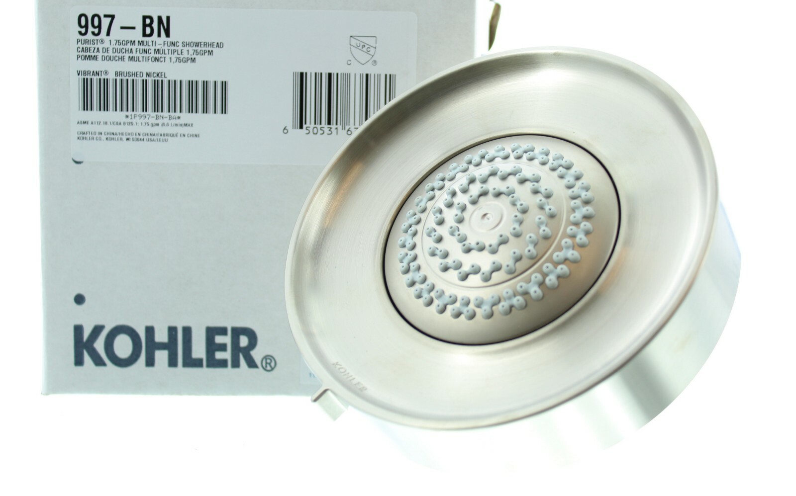 Kohler Purist Shower Head Multifunction, 1.75 GPM, Brushed Nickel K-997-BN gallery