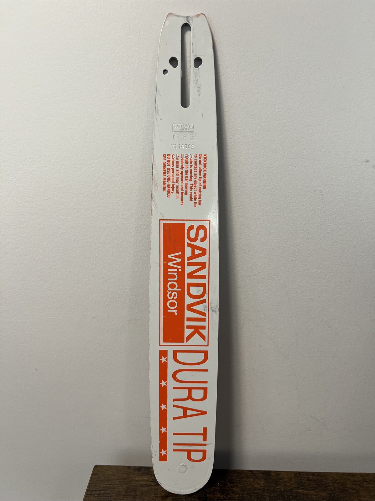 VTG 16” Chainsaw Guide Bar: Sandvik Windsor Dura Tip 16CJL50 K30R, Made In USA gallery