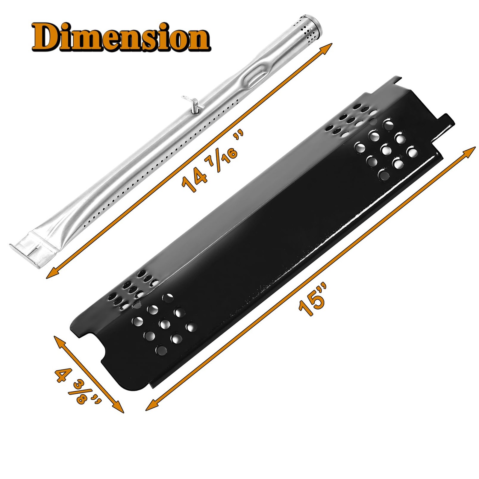 Grill Replacement Parts 3 x Heat Plates 3 x Burner Tubes for Charbroil gallery