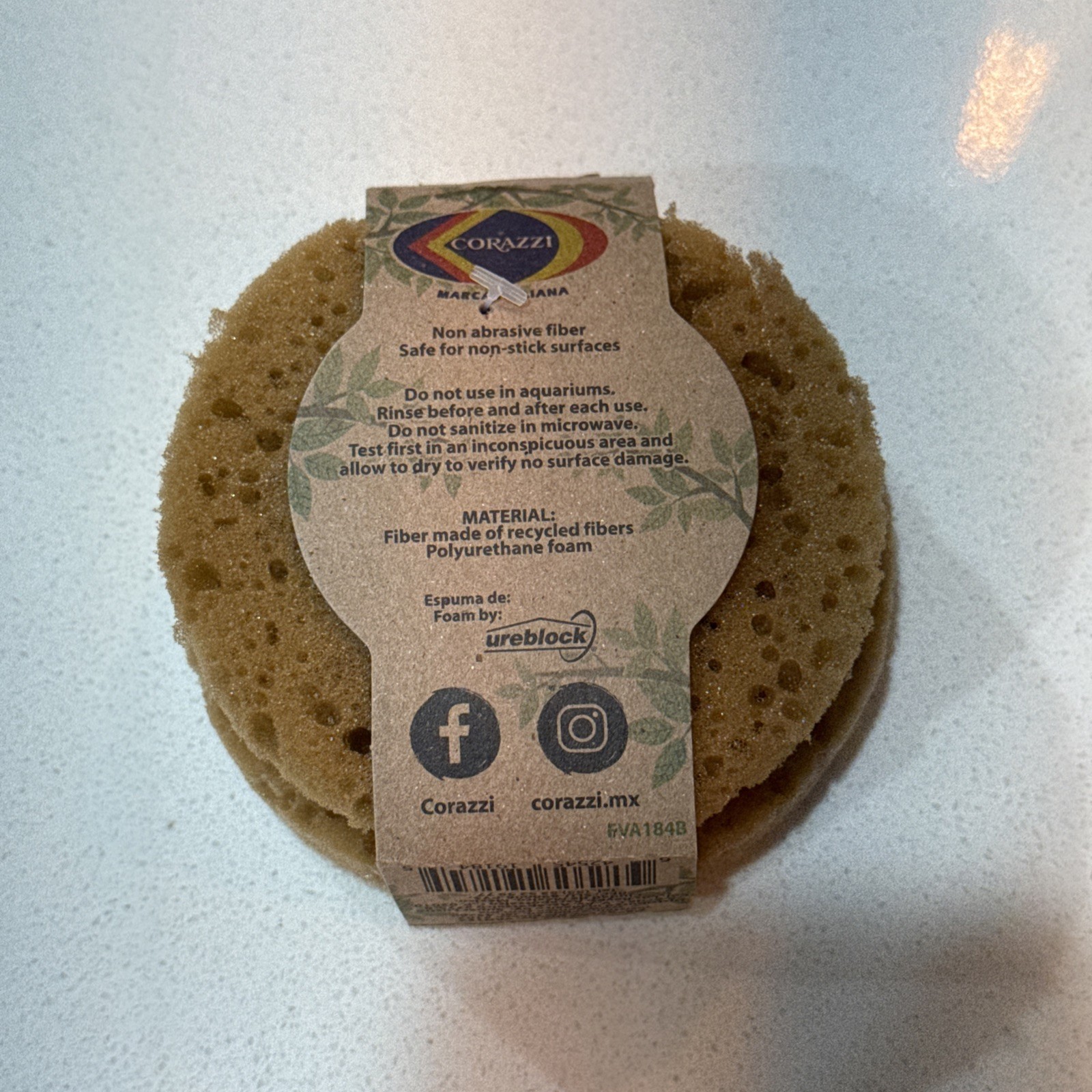 Eco Friendly Scouring Sponge 3 Pack Non Scratch Kitchen Scrub Pads Natural Fiber gallery