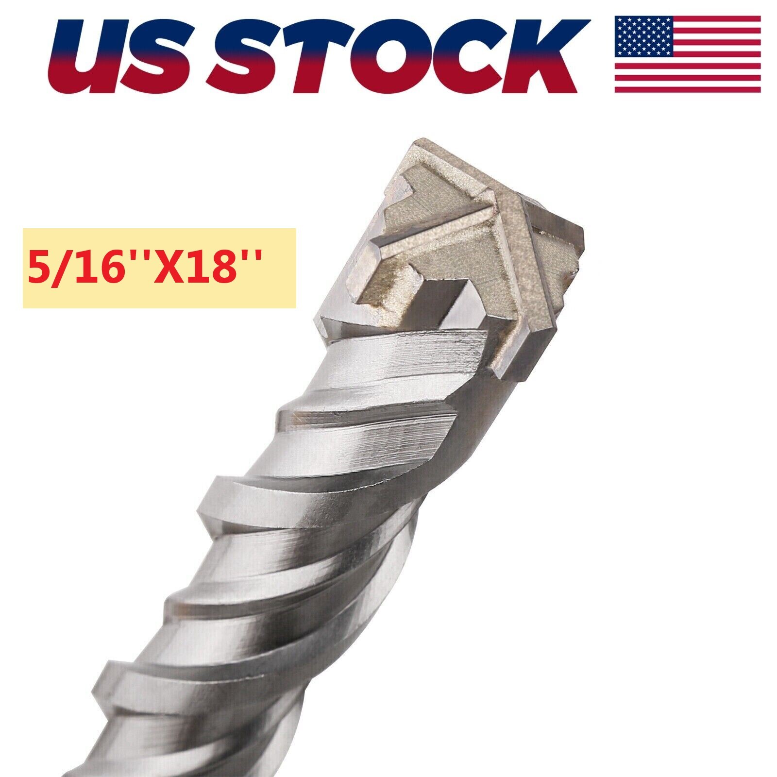 5/16'' X 18'' SDS PLUS Rotary Hammer Drill Bit 4 Cutters For Concrete Masonry gallery