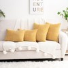 Corduroy Patchwork Throw Pillow Covers 18" x 18" (Pack of 2) Mustard Yellow gallery