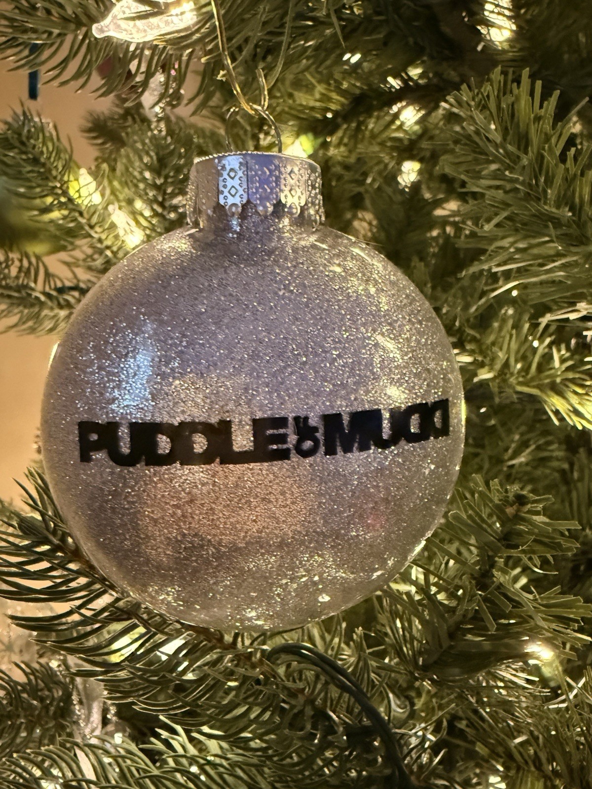 Handmade Puddle Of Mudd Themed Silver Christmas Ornament Shatterproof Disc NEW gallery