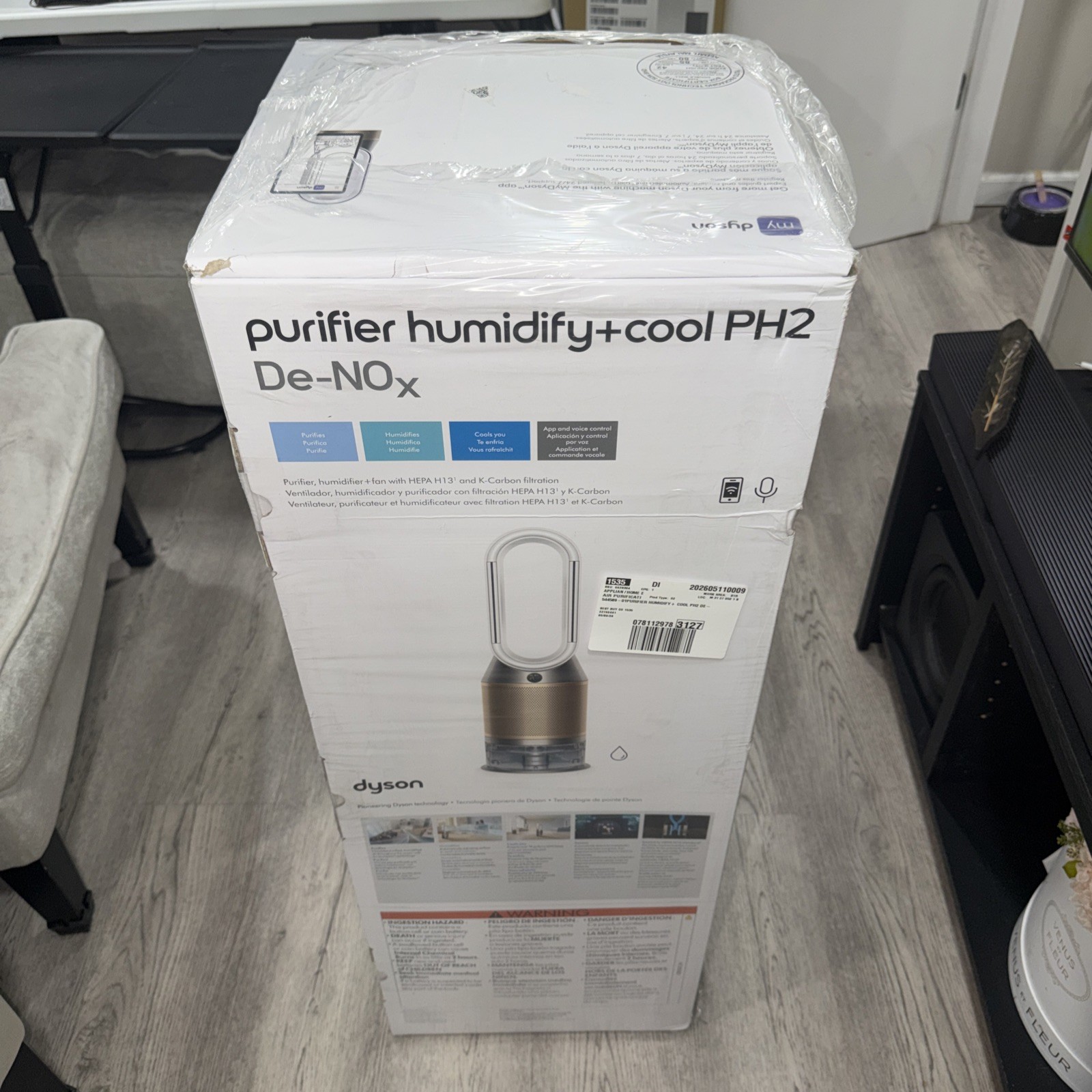 Dyson - Purifier Humidify+Cool PH2 De-NOx​ - White/Gold (NEW SEALED) gallery
