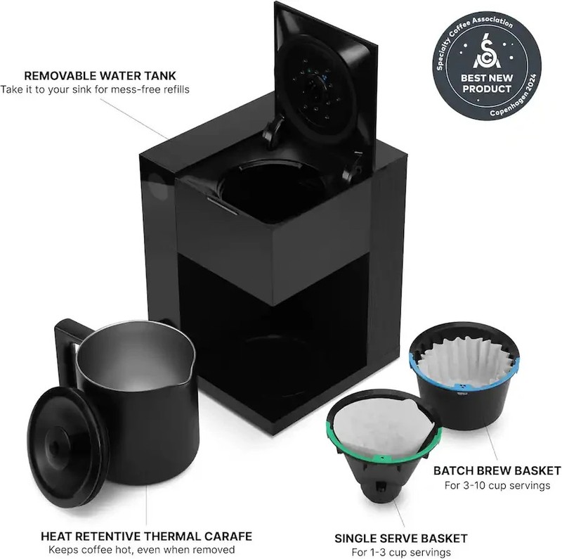 Fellow Aiden Precision Drip Coffee Maker, 10 Cup Capacity, Matte Black gallery