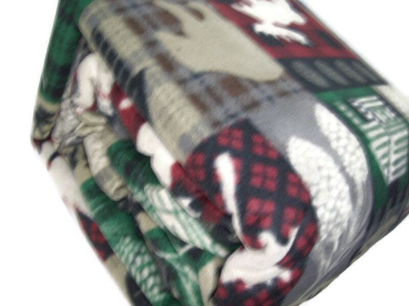 Home Collection Ashley Cooper Fleece Moose Trail Lodge Plaid Queen Sheet Set New gallery