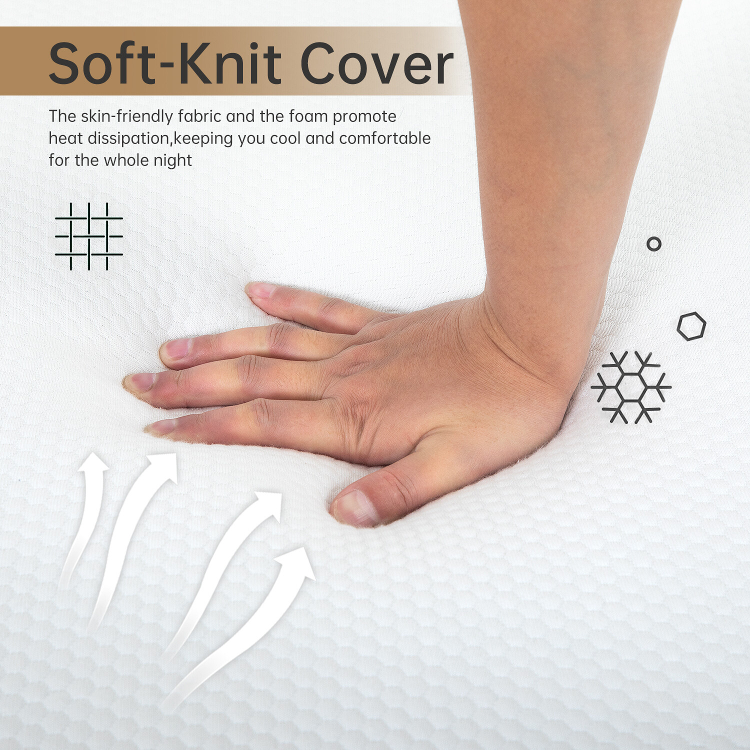 Gel Memory Foam Mattress with Removable Cover Medium Firm Support & Pressure gallery