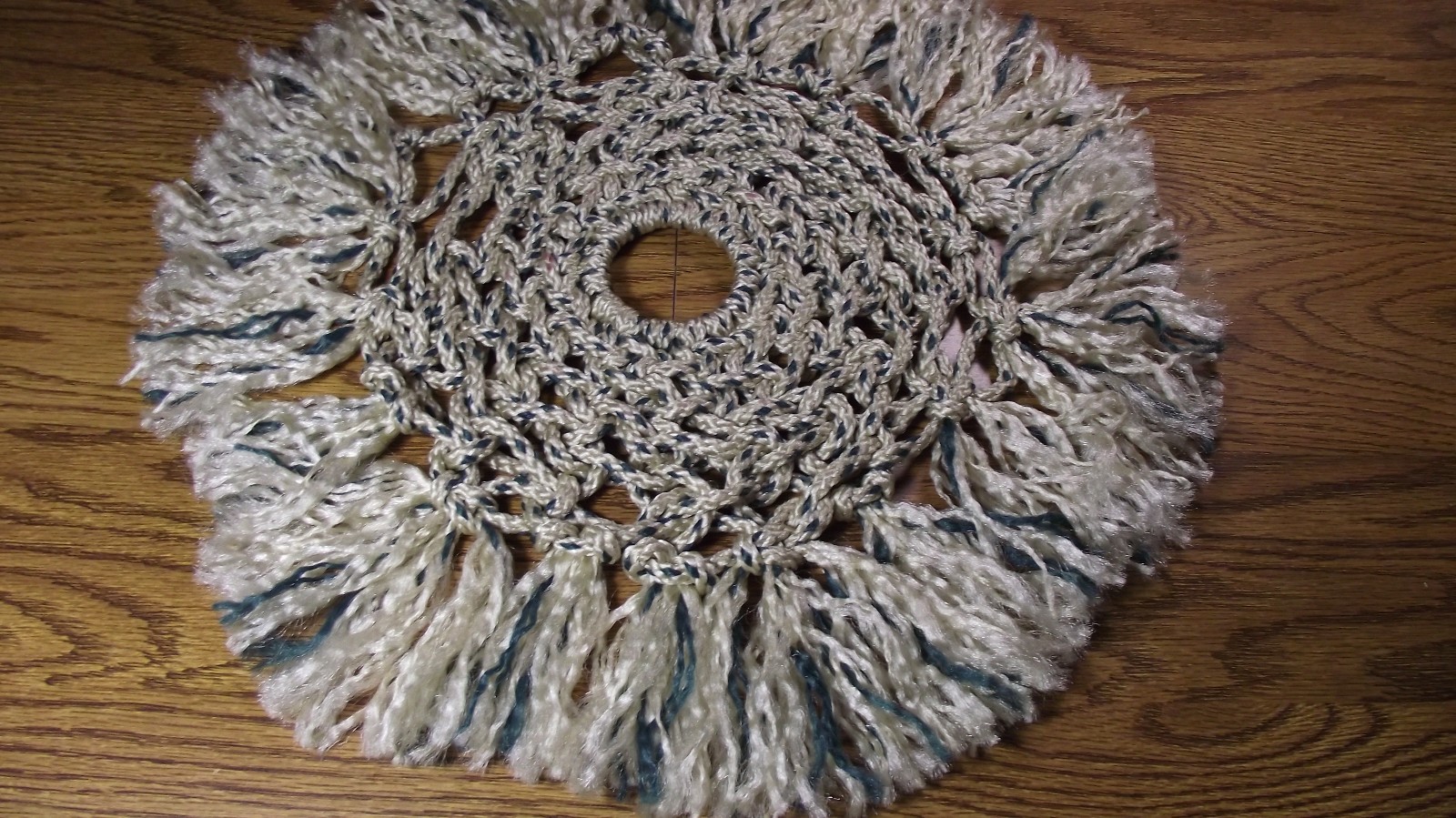 Macrame Table Centerpiece * Handmade* Approximately 16" in Diameter gallery