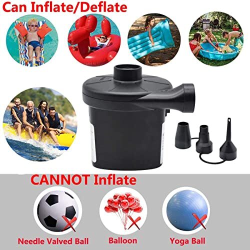 Inflatables Giant Electric Air Pump with 3 Nozzles Quick Fill 110 Volt Inflator gallery
