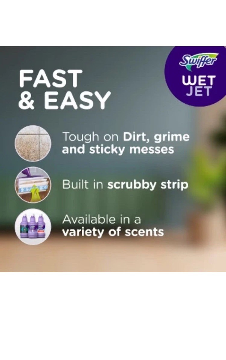 Swiffer WetJet Starter Kit Double Nozzle 16.9-fl oz Spray Mop gallery