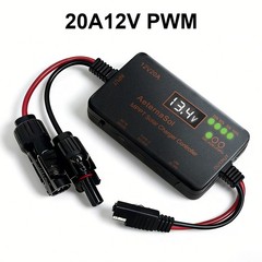 Solar Charge Controller 12V 20A Type-C&USB for Solar Panel Gel, AGM LiFePO4