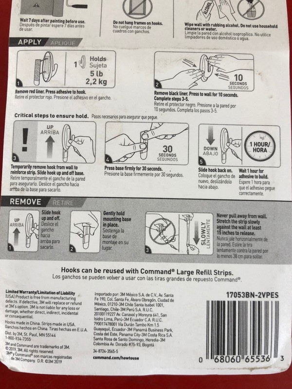 (4) PACK 3M 17053BN COMMAND DESIGNER LARGE HOOK HOLDS 5 lb. DECORATIVE SILVER gallery