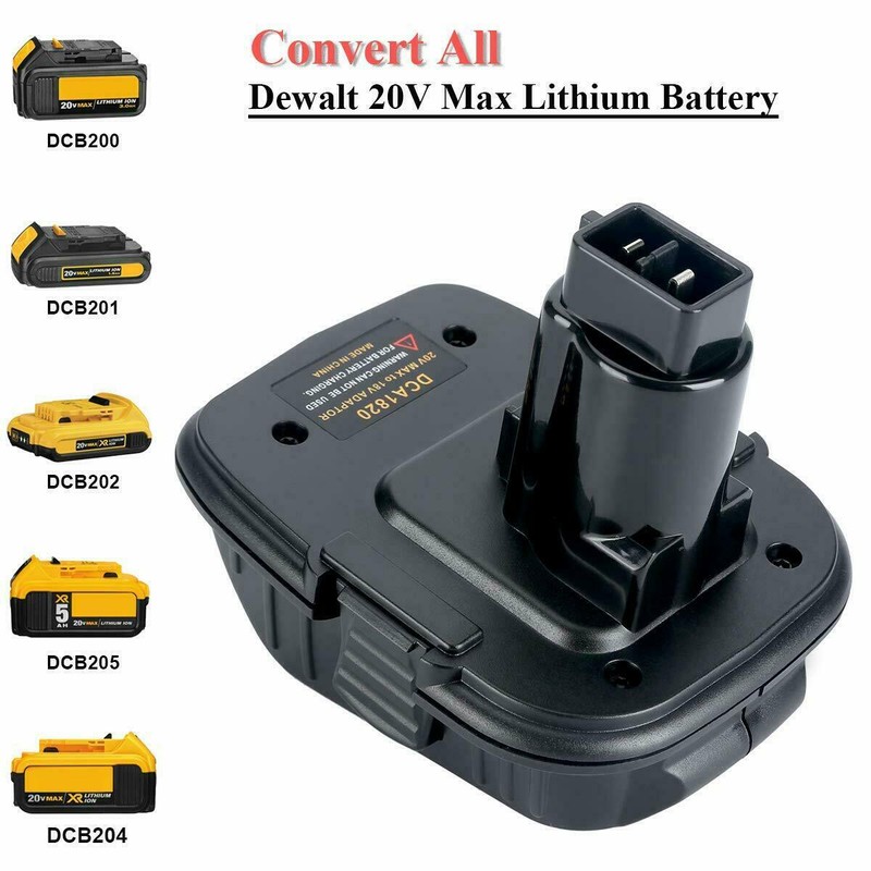 18Volt To 20Volt MAX DCA1820 Battery Adapter For Dewalt Li-ion Tools Converter gallery
