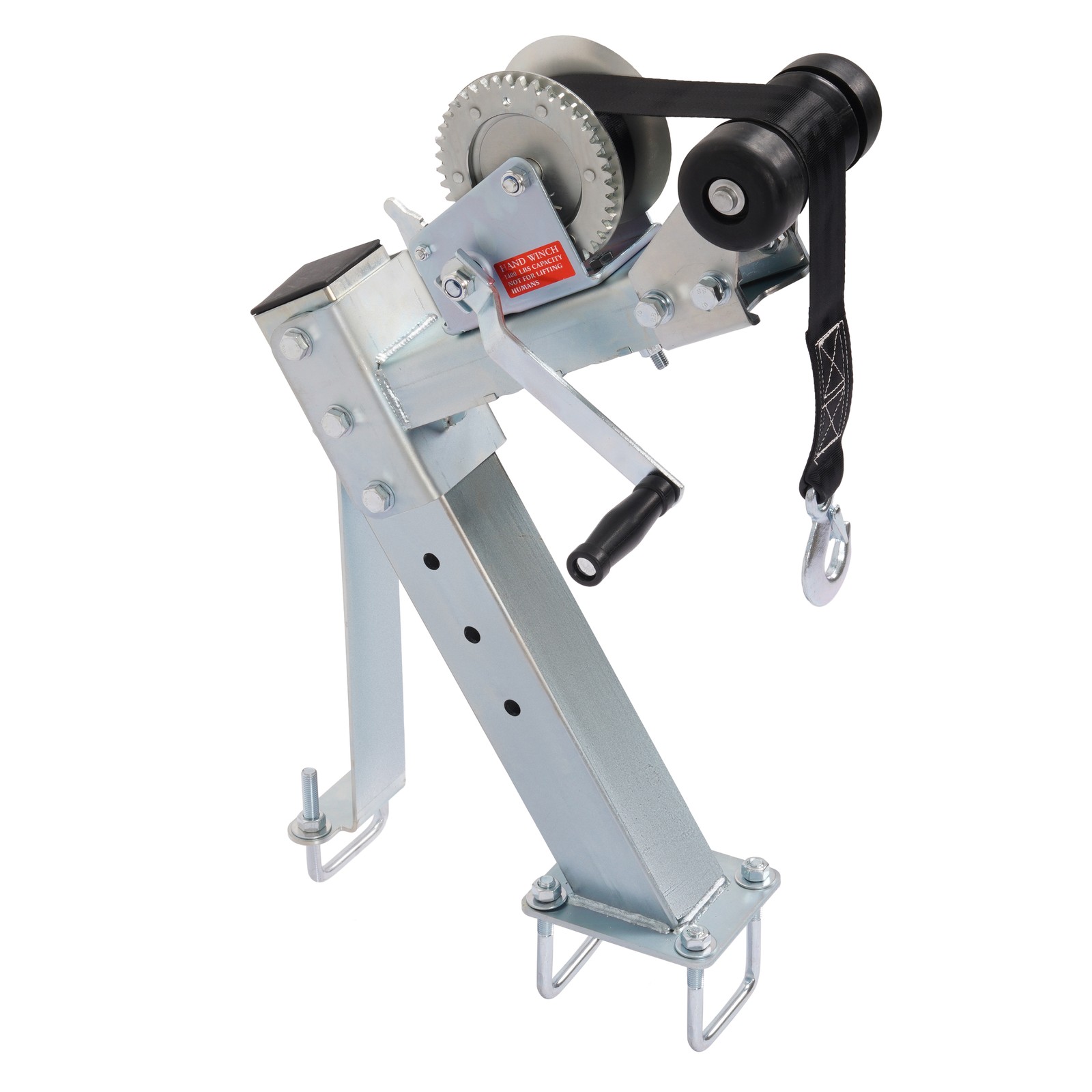 Adjustable Steel Heavy Capacity Winch Stand Winch Post W/1400lb Winch Galvanized gallery