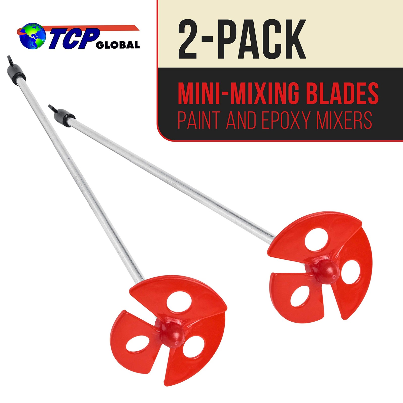 TCP Global Paint Mixer Attachment (Set of 2) - 10" Drill Paddle Mini gallery