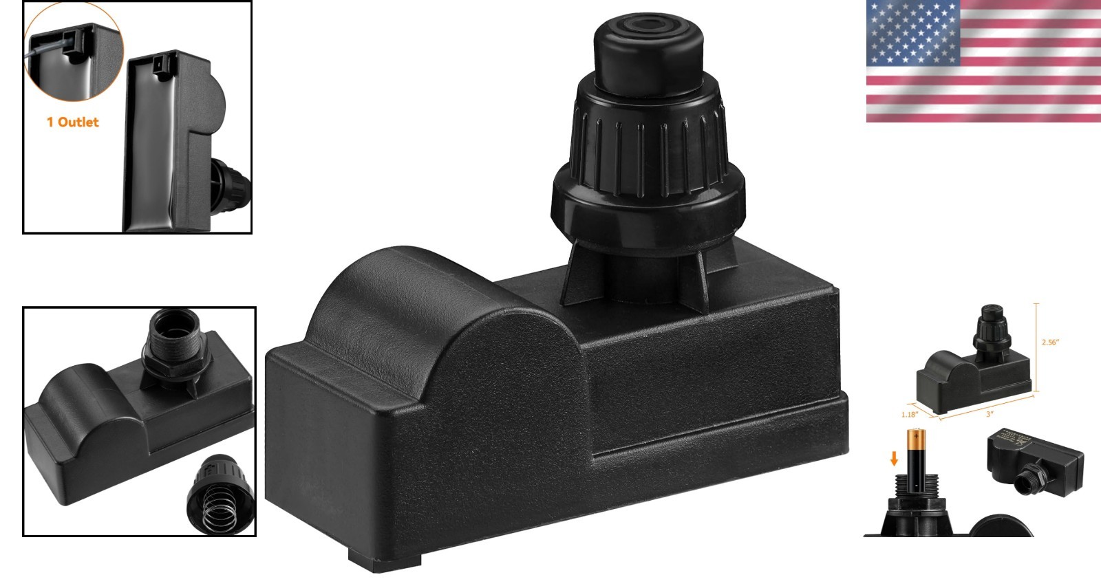 1 Outlet AAA Battery Push Button Ignitor for Gas Grills - Certified gallery