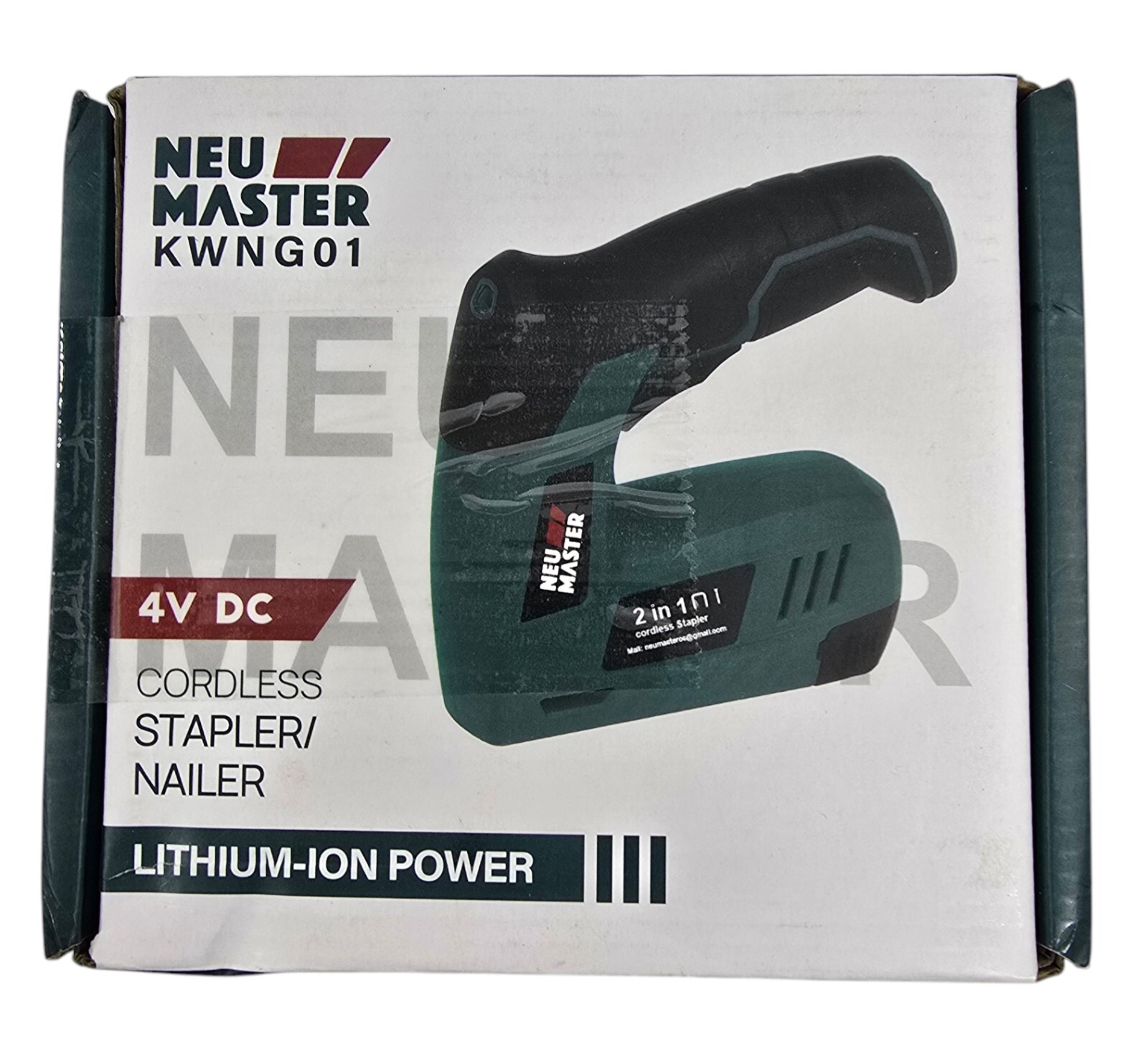 Neu Master Cordless 2 In 1 Stapler Nailer 1500mAh Lithium Power 4V DC KWNG01 gallery