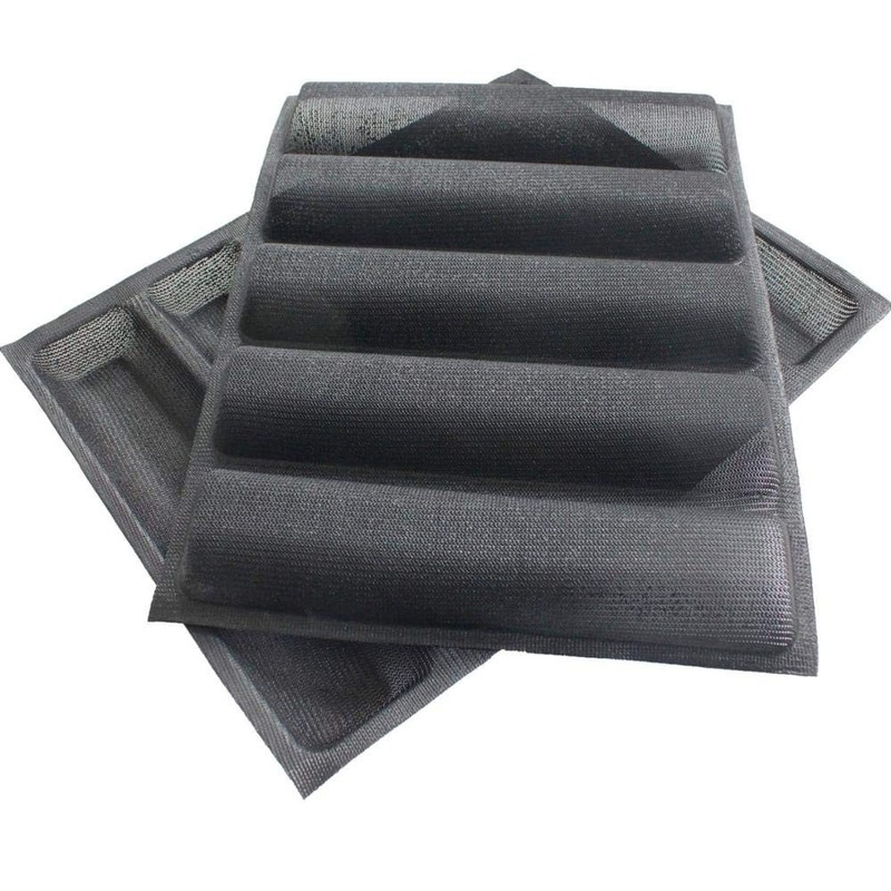 Silicone Perforated Baking Forms 5 Loaf French Baguette Bread Pan Food Mat gallery