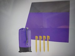 Lightweight & Compact Picnic-Beach Mat with Carrying Bag with Stakes Purple
