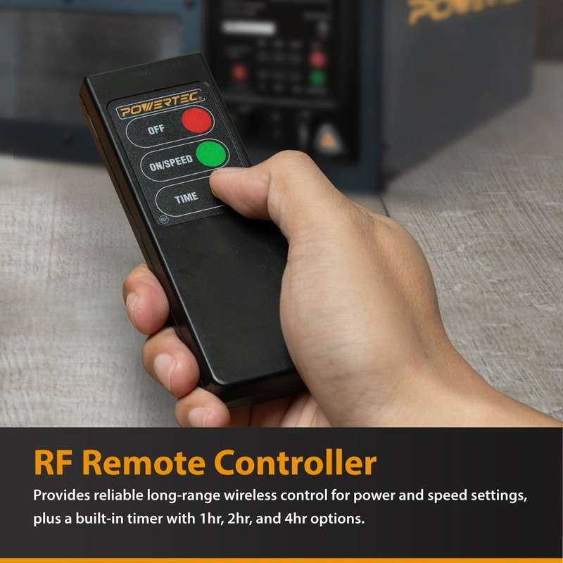POWERTEC AF4001 Remote Controlled 3-Speed Air Filtration System (300/350/400CFM) gallery