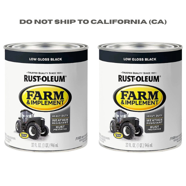 Rust Oleum Specialty Farm Implement Low Gloss Black Paint Quart Pack Of 2 gallery