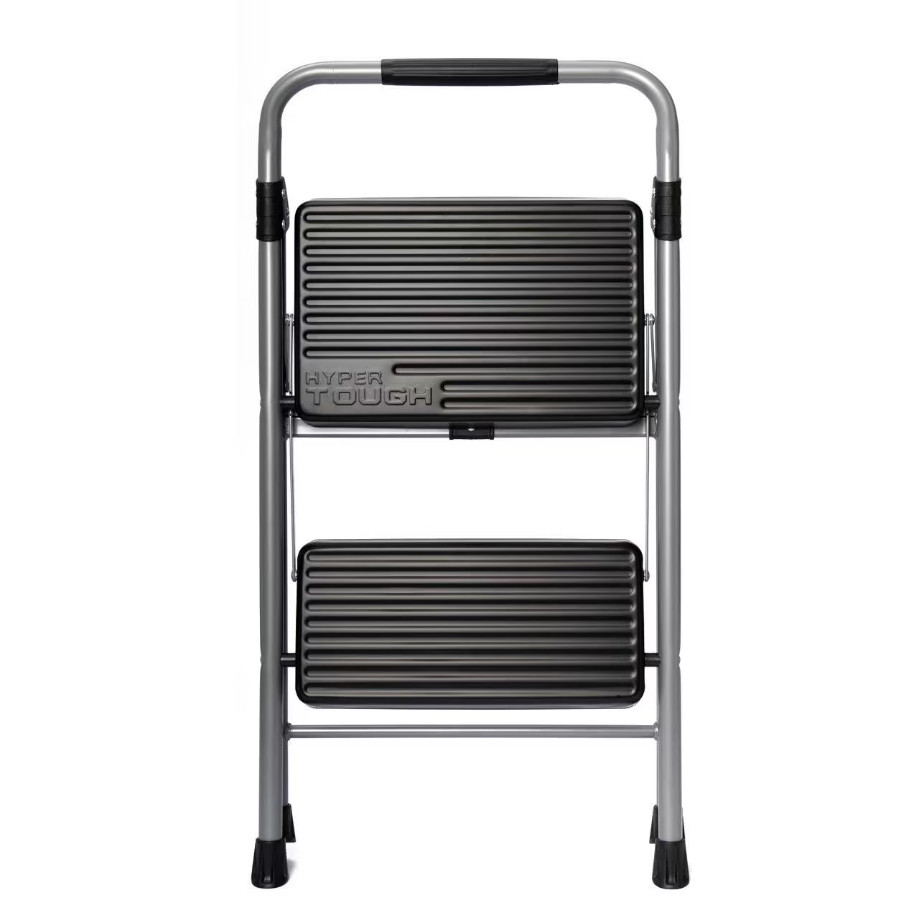 2 Step Ladder Stool Folding Steel Platform Step Stool Anti Slip 225lbs gallery