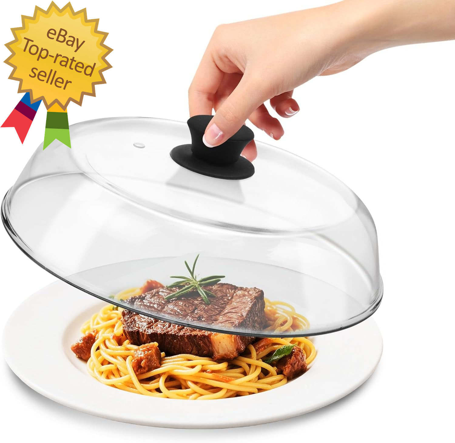 10In Glass Microwave Splatter Cover for Food, 10In Glass Microwave Cover for Foo gallery