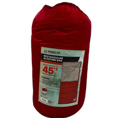 Magellan Outdoors Rectangular Sleeping Bag 45°F 77x33in Camping Hiking Red