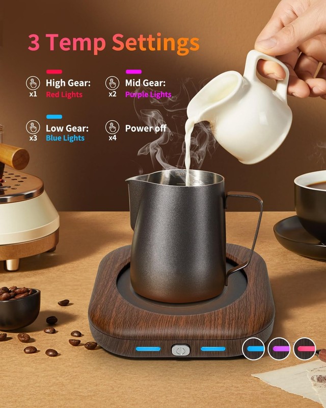 Zonopy Mug Warmer - 3-Temp Settings Coffee Mug Warmer for Desk with 4 Hrs Aut... gallery