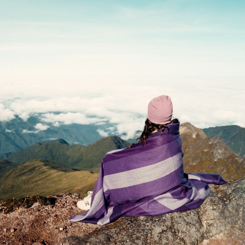 Super Soft Purple Alpaca Wool Blanket Queen Bed Sofa Throw gallery