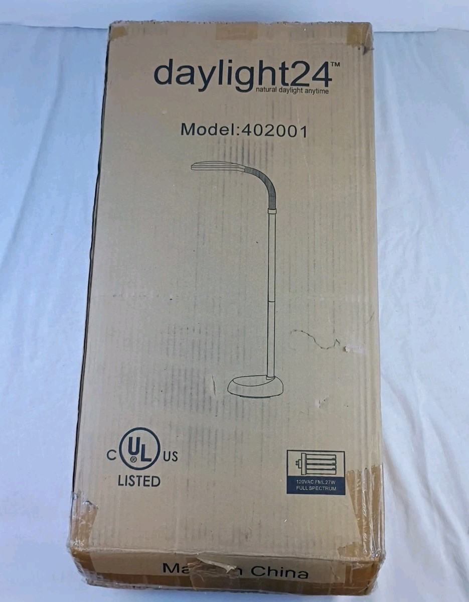 Daylight 24 Natural Daylight 47" Gooseneck Floor Lamp Model: 402001 New in Box gallery