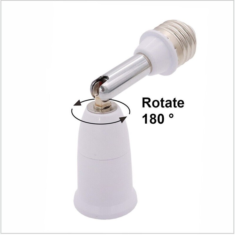 E26/E27 4.5 Inch Light Socket Extension Flexible Adjustable Lamp Extender Holder gallery