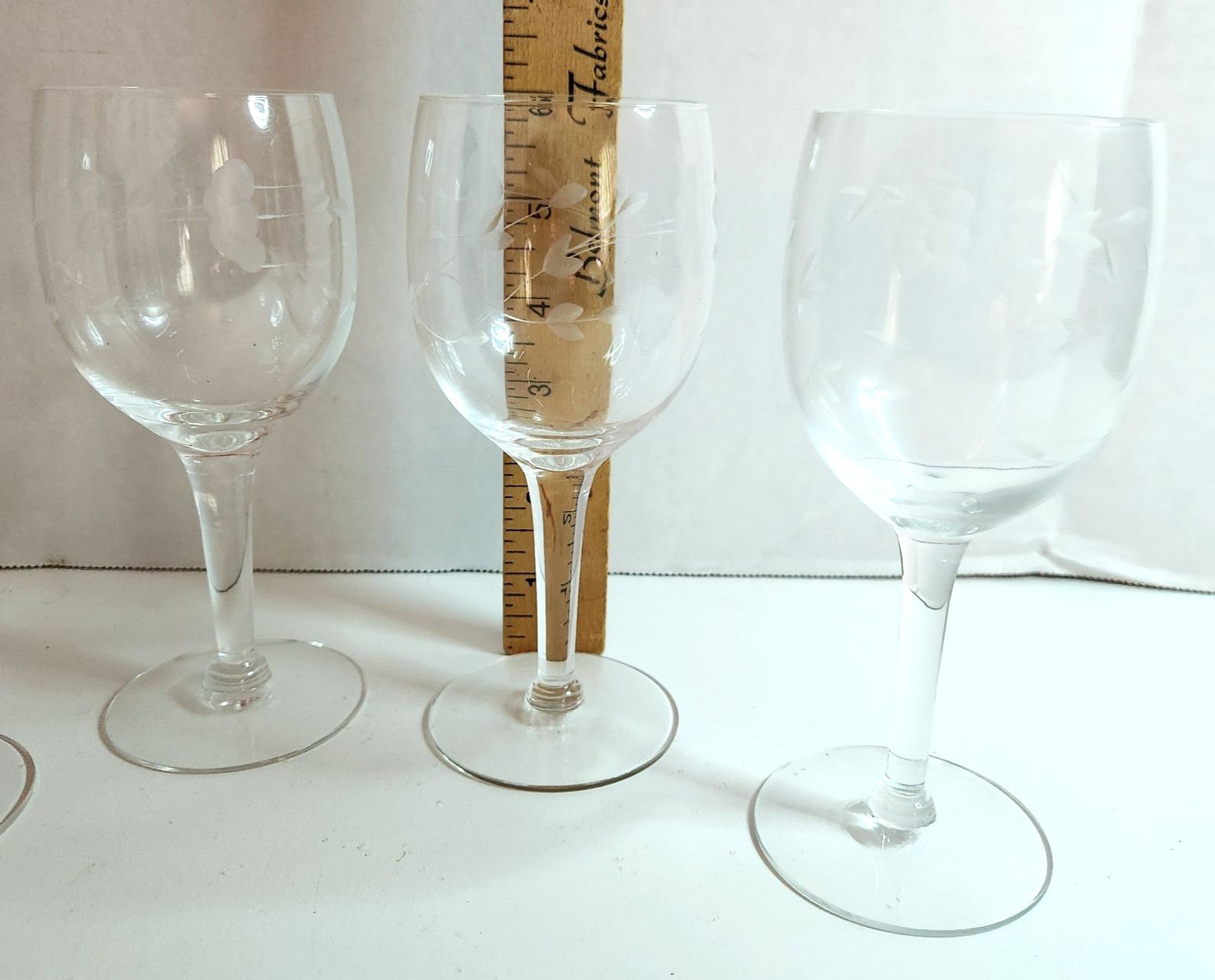 Vintage Princess House Embossed Small Wine Goblets - Set of Four! ~ 6" Tall gallery