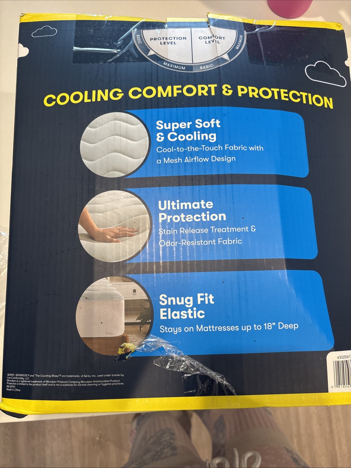 NEW Serta Sertapedic Cool, Fresh & Clean Quilted & Protection King Mattress Pad gallery
