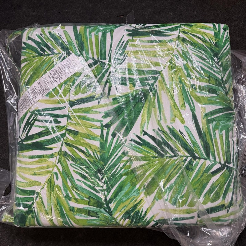 Tommy Bahama Deep Seating Lounge Cushion, Coastal Palm Green Leaf, 26"x26"x4" gallery