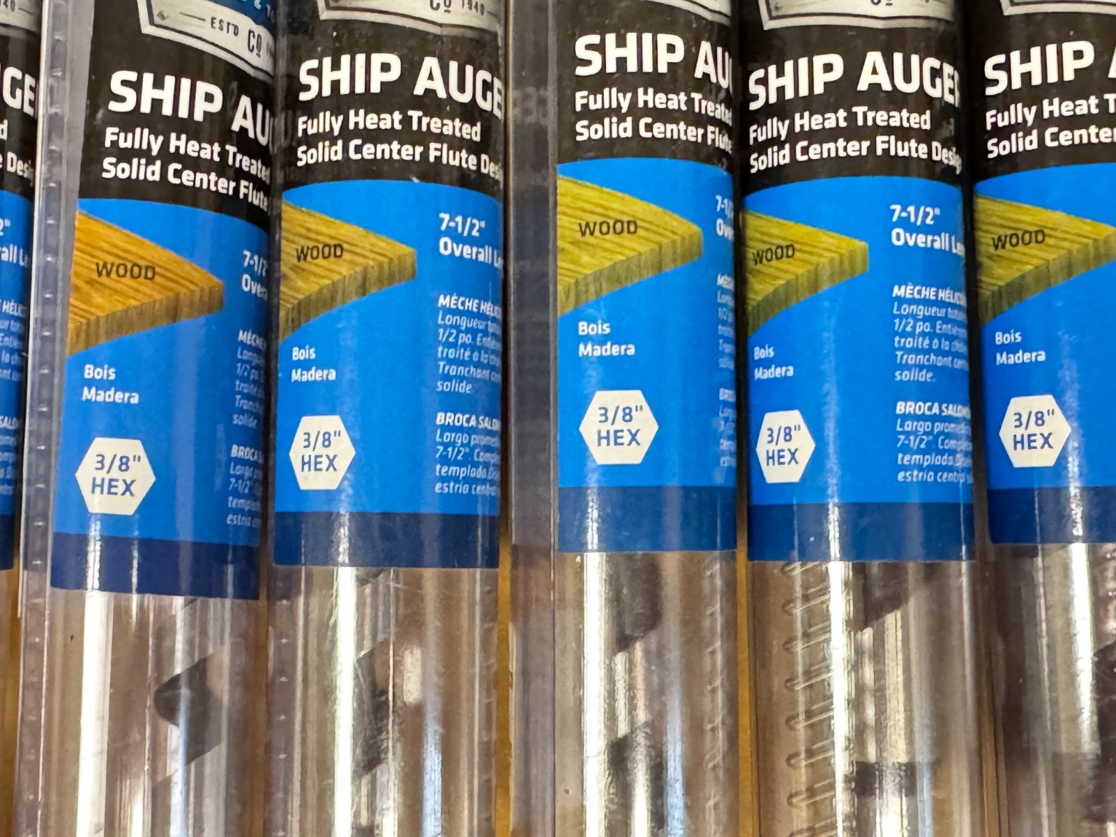 New CENTURY Ship Auger bits SELECT SIZE - 7-1/2" & 18" long- Free Shipping gallery