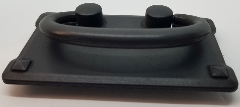 DISTRESSED BLACK DOUBLE Horizontal Mission Style Drawer Pull patina rustic antiq gallery