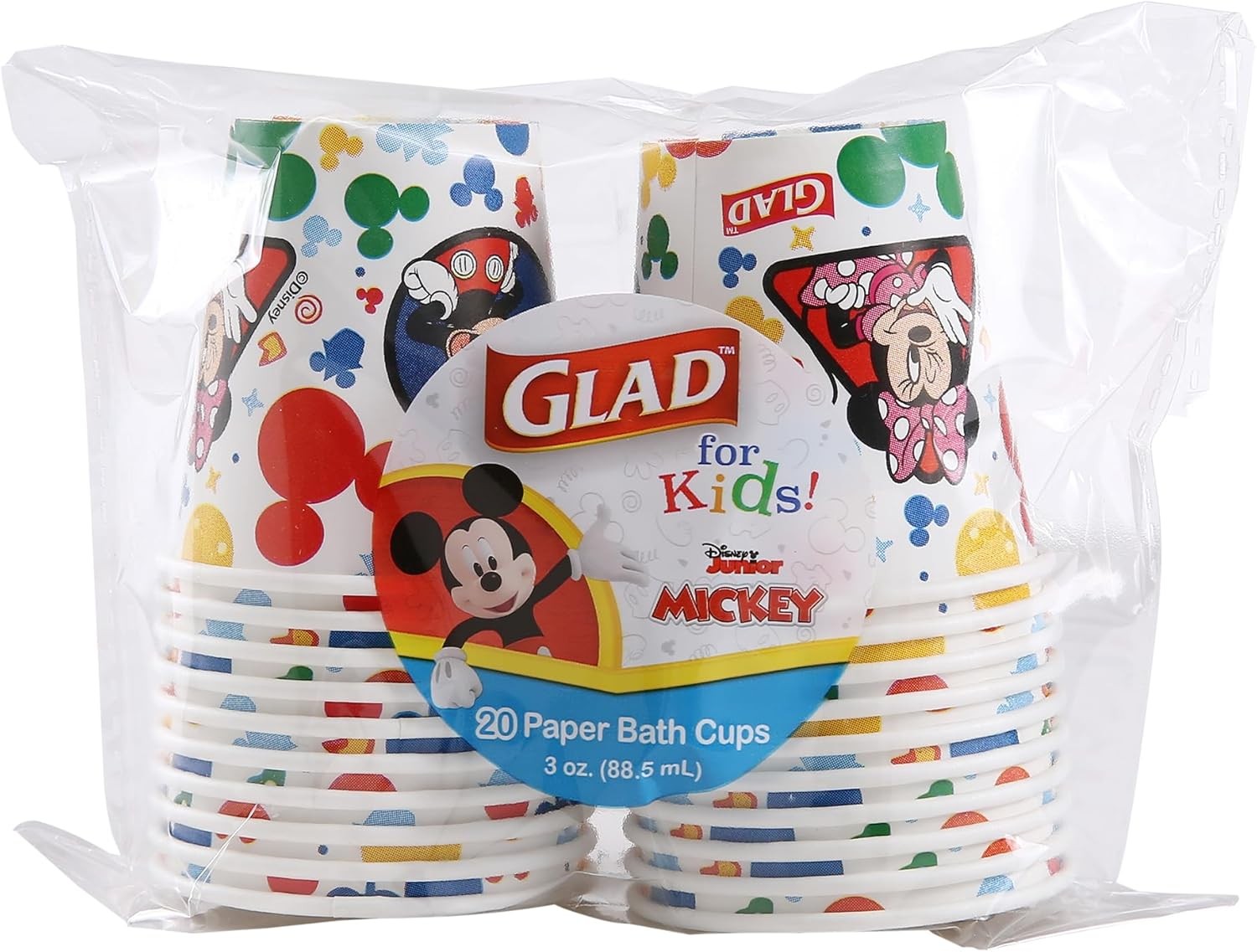 Fun and Sturdy Mickey Mouse Disposable Paper Cups - 20 Count for Kids' gallery