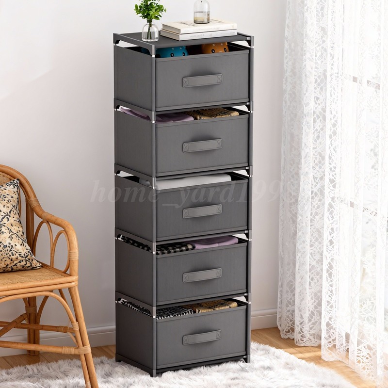 Multifunctional Fabric Storage Tower Dresser 2-9 Drawers for Home Organization gallery
