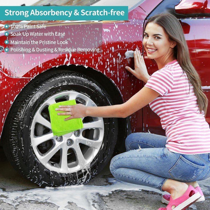 12 Pack Microfiber Cleaning Cloths - Multi-Purpose, Lint-Free, Durable & Eco-... gallery