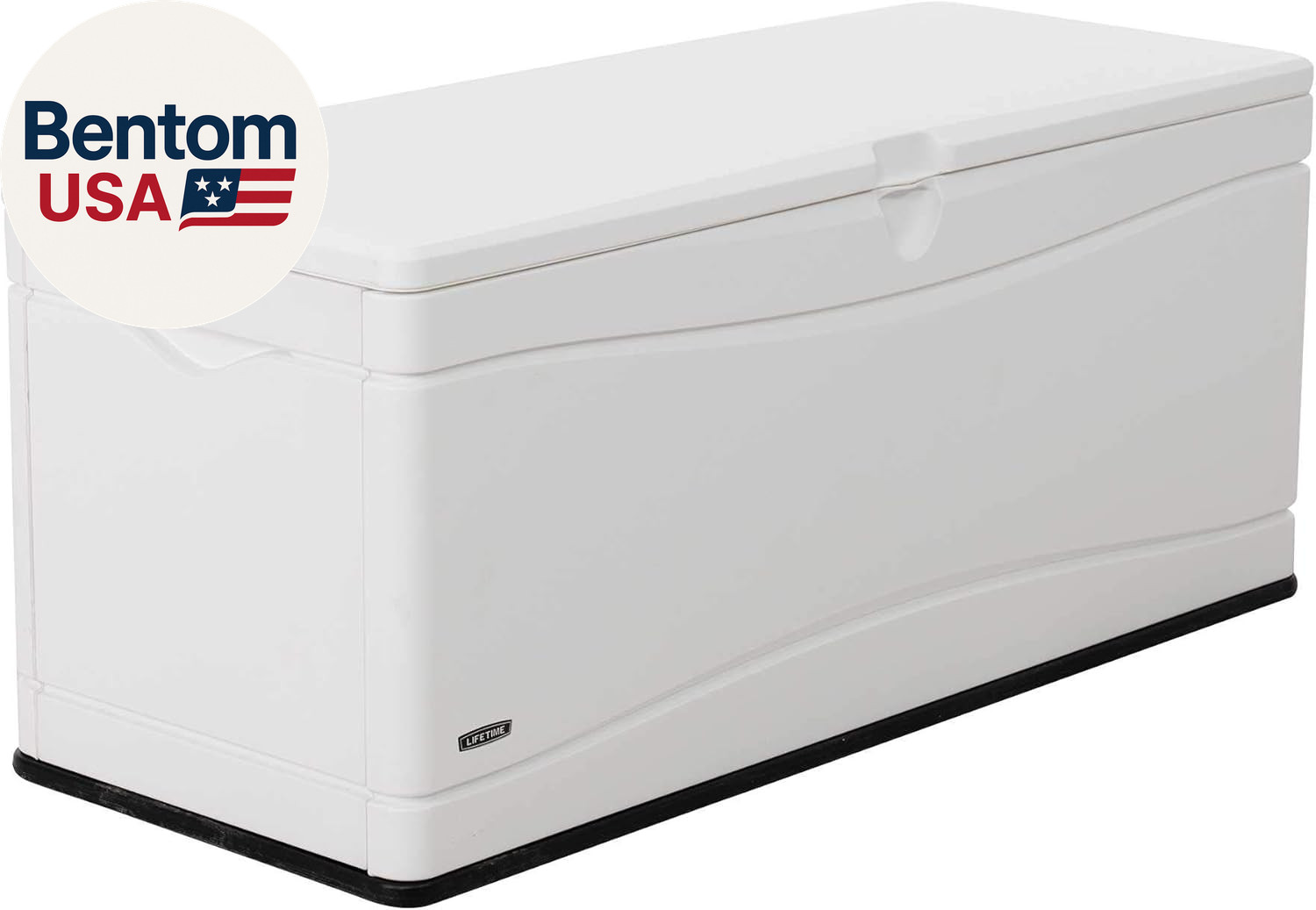 Outdoor Storage Deck Box, 130 Gallon, Arctic White, Lockable, Uv-Protected, for gallery