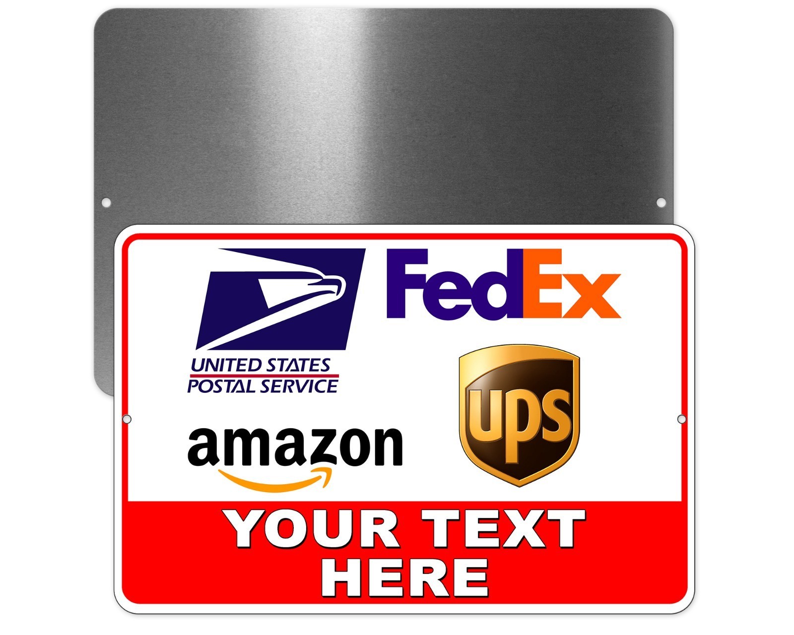 CUSTOM "YOUR TEXT HERE" PACKAGE DELIVERY SIGN DELIVERY INSTRUCTIONS Personalized gallery