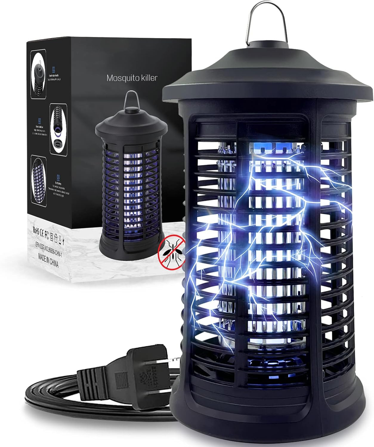 Electric Bug Zapper Indoor/Outdoor, 4200V High Powered Mosquito Zappers Killer, gallery